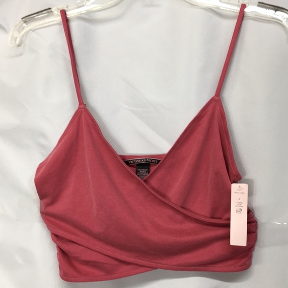 Victoria's Secret Tops - Victoria’s Secret Women’s Pink Wrapped Crop Top Size S NEW with Tags